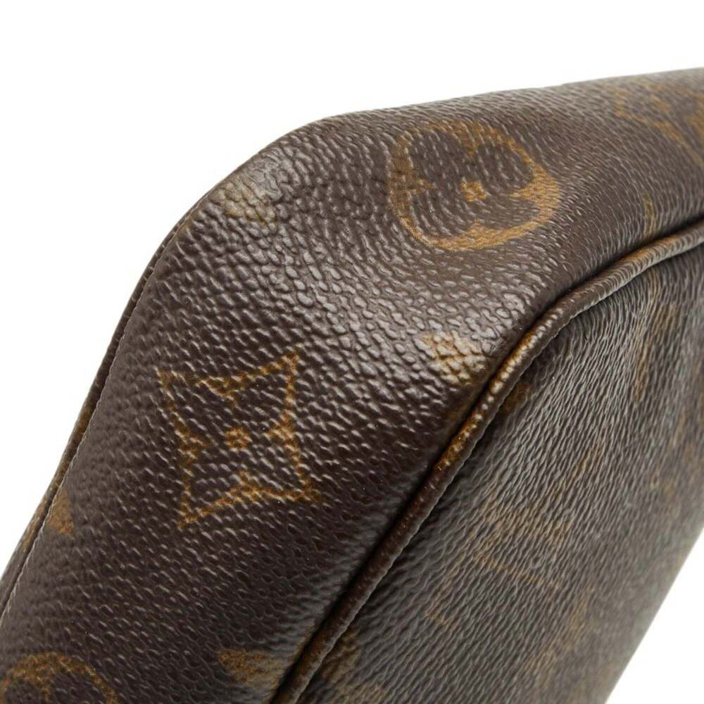 LOUIS VUITTON Brown Monogram Leather Pochette Pouch - Picture 5 of 9